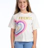 blusa infantil friends glitter coracoes conjunto best off white 1