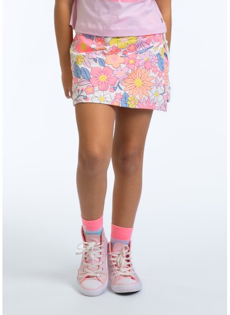 short saia estampa flores neon 6
