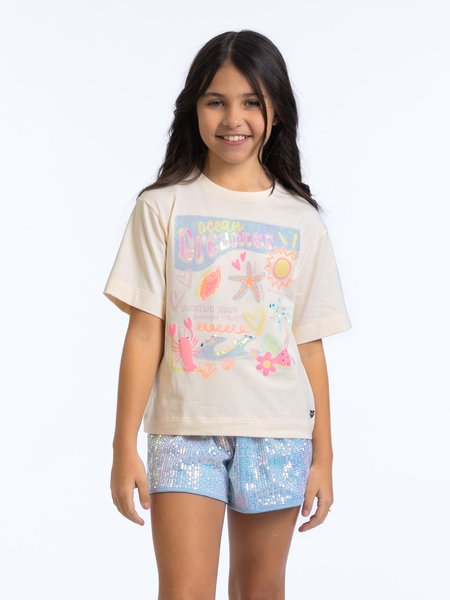 blusa infantil verao estampa praia paete glitter neon 1